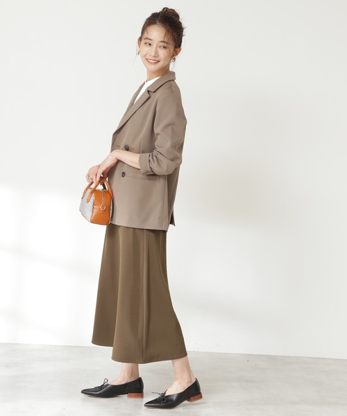 N.（N. Natural Beauty Basic）（エヌエヌナチュラルビューティーベーシック）の「【追加生産】◆ダブルブレストコンパクトテーラードジャケット（テーラードジャケット・レディース・ブラウン/ピンク・MEDIUM）」の8枚目の写真