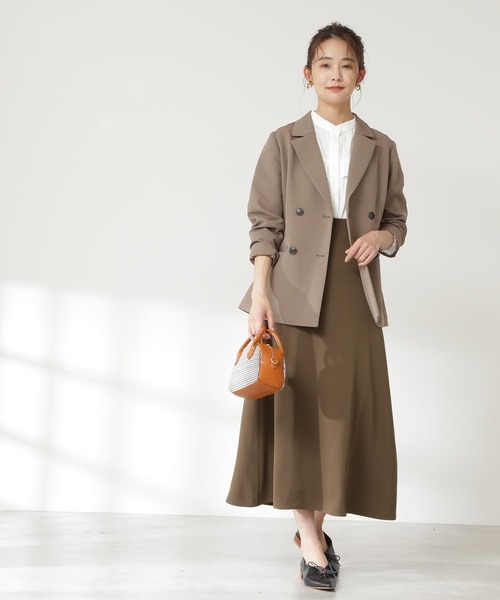 N.（N. Natural Beauty Basic）（エヌエヌナチュラルビューティーベーシック）の「【追加生産】◆ダブルブレストコンパクトテーラードジャケット（テーラードジャケット・レディース・ブラウン/ピンク・MEDIUM）」の9枚目の写真