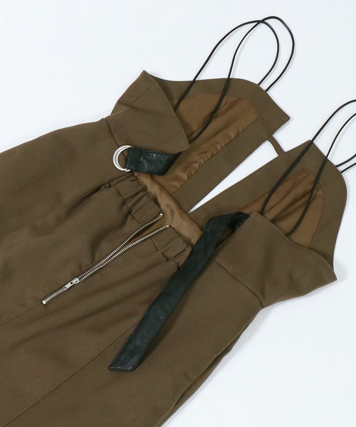 &g'aime（アンジェム）の「【&g’aime】バックベルトキャミワンピース（ワンピース・レディース・ブラック/ブラウン/カーキ・FREE）」の12枚目の写真