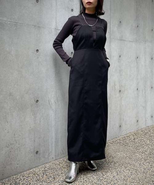 &g'aime（アンジェム）の「【&g’aime】バックベルトキャミワンピース（ワンピース・レディース・ブラック/ブラウン/カーキ・FREE）」の13枚目の写真