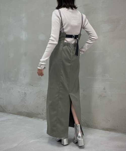 &g'aime（アンジェム）の「【&g’aime】バックベルトキャミワンピース（ワンピース・レディース・ブラック/ブラウン/カーキ・FREE）」の11枚目の写真