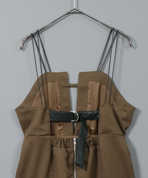 &g'aime（アンジェム）の「【&g’aime】バックベルトキャミワンピース（ワンピース・レディース・ブラック/ブラウン/カーキ・FREE）」の7枚目の写真