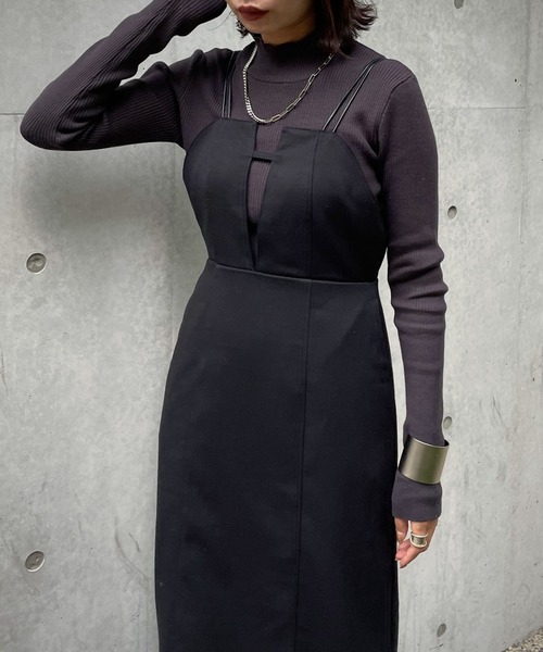 &g'aime（アンジェム）の「【&g’aime】バックベルトキャミワンピース（ワンピース・レディース・ブラック/ブラウン/カーキ・FREE）」の8枚目の写真