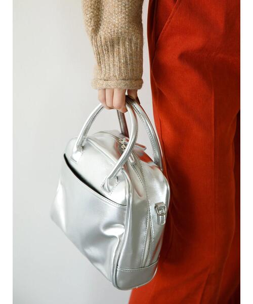 koe(コエ)の「スクエア2WAYミニボストン*(トートバッグ・レディース・アイボリー/ブラック/シルバー・FREE)」の7枚目の写真