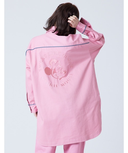 Little sunny bite（リトルサニーバイト）の「little sunny bite Disney collection Twill shirts jacket（カバーオール・レディース・ブラウン/ピンク/ブラック・SMALL/MEDIUM）」の3枚目の写真