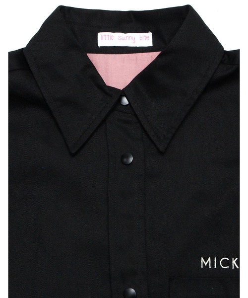 Little sunny bite（リトルサニーバイト）の「little sunny bite Disney collection Twill shirts jacket（カバーオール・レディース・ブラウン/ピンク/ブラック・SMALL/MEDIUM）」の6枚目の写真
