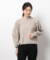 nota（ノータ）の「袖ギャザーショートトップス（スウェット・レディース）」