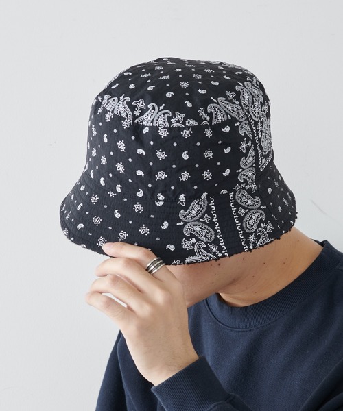 DISCOAT(ディスコート)の「【ELEPHANT BRAND/エレファンドブランド】 ボアリバーシブルバケットハット(ハット・メンズ・ブラック・FREE)」の1枚目の写真