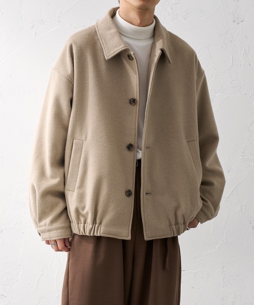 epnok(エプノック)の「ウールブレンドショートブルゾン(ブルゾン・メンズ・ダークグレー/グレイッシュベージュ/モカ・SMALL/MEDIUM/LARGE)」の3枚目の写真