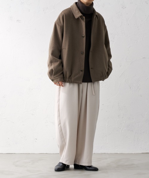 epnok(エプノック)の「ウールブレンドショートブルゾン(ブルゾン・メンズ・ダークグレー/グレイッシュベージュ/モカ・SMALL/MEDIUM/LARGE)」の12枚目の写真