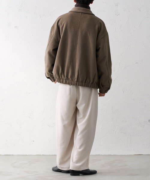 epnok(エプノック)の「ウールブレンドショートブルゾン(ブルゾン・メンズ・ダークグレー/グレイッシュベージュ/モカ・SMALL/MEDIUM/LARGE)」の17枚目の写真