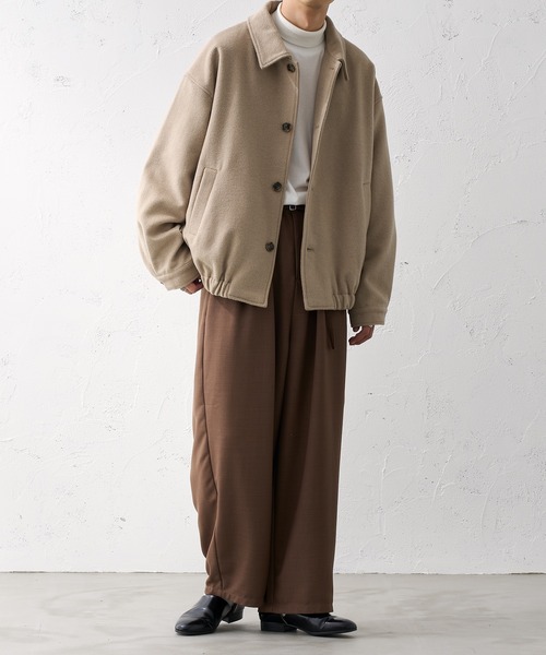 epnok(エプノック)の「ウールブレンドショートブルゾン(ブルゾン・メンズ・ダークグレー/グレイッシュベージュ/モカ・SMALL/MEDIUM/LARGE)」の14枚目の写真