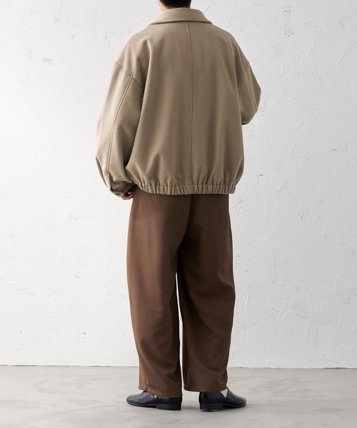 epnok(エプノック)の「ウールブレンドショートブルゾン(ブルゾン・メンズ・ダークグレー/グレイッシュベージュ/モカ・SMALL/MEDIUM/LARGE)」の8枚目の写真