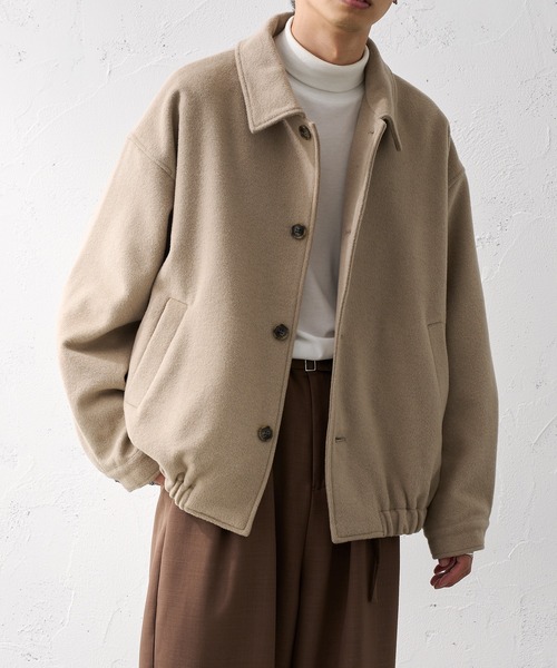 epnok(エプノック)の「ウールブレンドショートブルゾン(ブルゾン・メンズ・ダークグレー/グレイッシュベージュ/モカ・SMALL/MEDIUM/LARGE)」の13枚目の写真