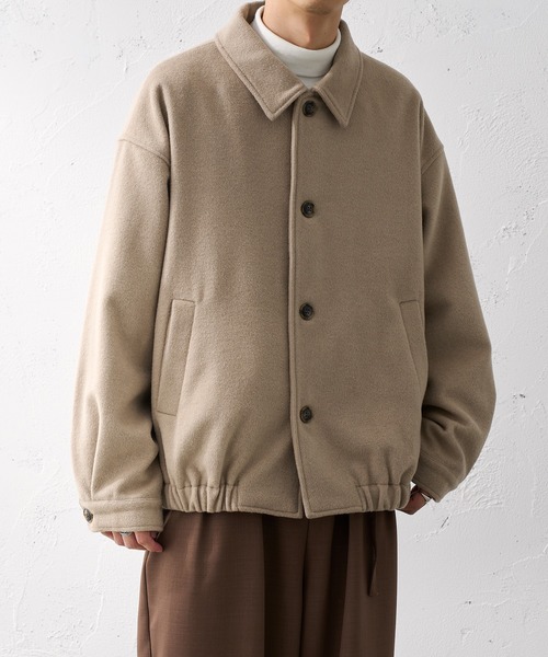 epnok(エプノック)の「ウールブレンドショートブルゾン(ブルゾン・メンズ・ダークグレー/グレイッシュベージュ/モカ・SMALL/MEDIUM/LARGE)」の7枚目の写真