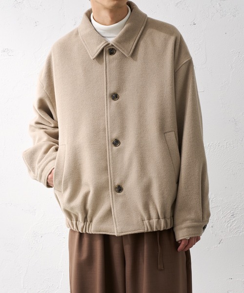 epnok(エプノック)の「ウールブレンドショートブルゾン(ブルゾン・メンズ・ダークグレー/グレイッシュベージュ/モカ・SMALL/MEDIUM/LARGE)」の18枚目の写真