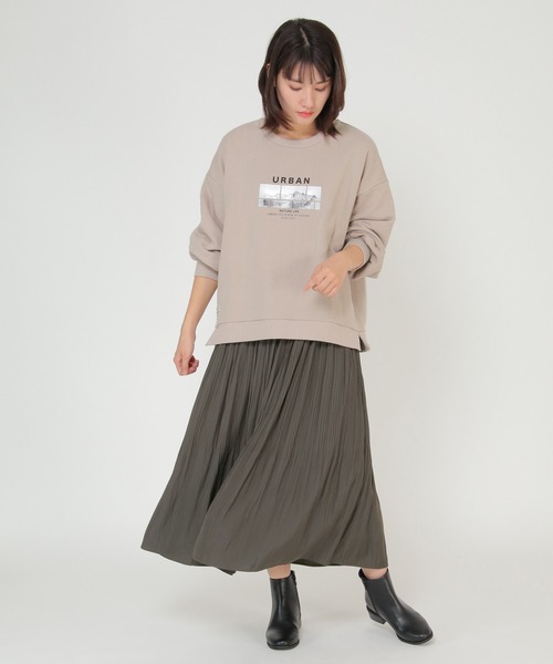 ikka（イッカ）の「割繊(かっせん)消しプリーツスカート（スカート・レディース・チャコールグレー/マジェンタ/イエロー/ダークベージュ/オフホワイト/パープル・M/L）」の16枚目の写真