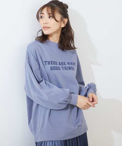 SHOO・LA・RUE（シューラルー）の「◆裏起毛ロゴプルオーバー（スウェット・レディース・チャコールグレー/ナチュラル/ブルー/ブラック系/ブラウン系その他2/ピンク系1・00）」の5枚目の写真