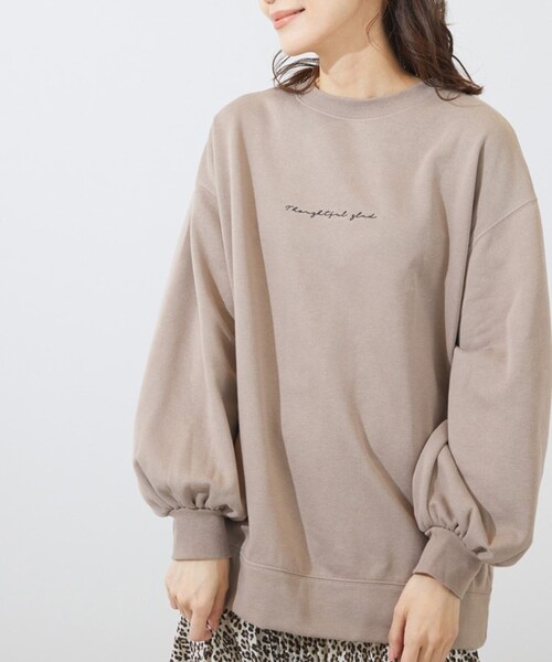 SHOO・LA・RUE（シューラルー）の「◆裏起毛ロゴプルオーバー（スウェット・レディース・チャコールグレー/ナチュラル/ブルー/ブラック系/ブラウン系その他2/ピンク系1・00）」の4枚目の写真