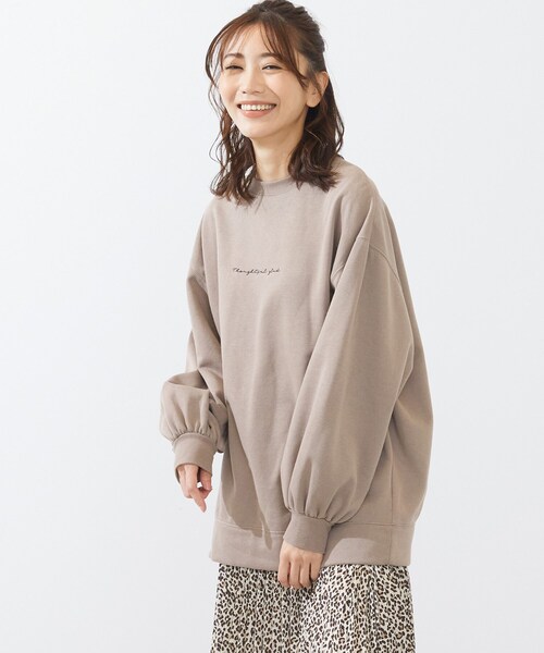 SHOO・LA・RUE（シューラルー）の「◆裏起毛ロゴプルオーバー（スウェット・レディース・チャコールグレー/ナチュラル/ブルー/ブラック系/ブラウン系その他2/ピンク系1・00）」の13枚目の写真