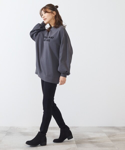 SHOO・LA・RUE（シューラルー）の「◆裏起毛ロゴプルオーバー（スウェット・レディース・チャコールグレー/ナチュラル/ブルー/ブラック系/ブラウン系その他2/ピンク系1・00）」の19枚目の写真