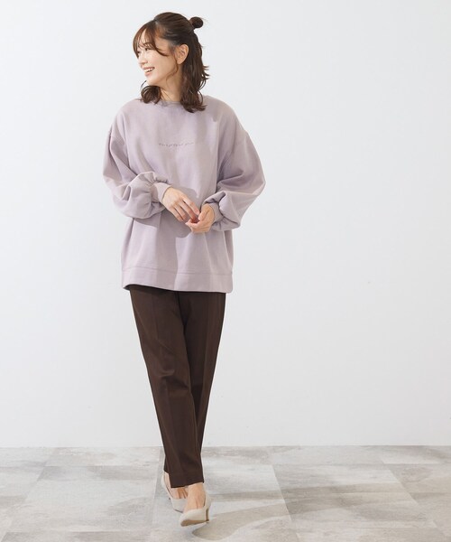 SHOO・LA・RUE（シューラルー）の「◆裏起毛ロゴプルオーバー（スウェット・レディース・チャコールグレー/ナチュラル/ブルー/ブラック系/ブラウン系その他2/ピンク系1・00）」の17枚目の写真