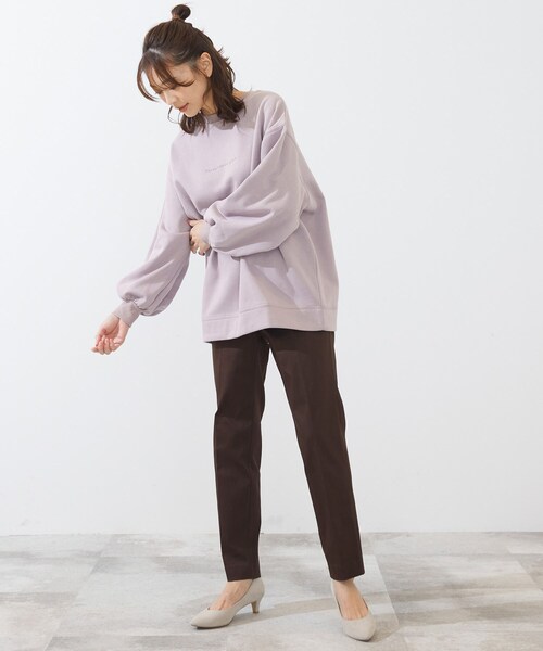 SHOO・LA・RUE（シューラルー）の「◆裏起毛ロゴプルオーバー（スウェット・レディース・チャコールグレー/ナチュラル/ブルー/ブラック系/ブラウン系その他2/ピンク系1・00）」の15枚目の写真