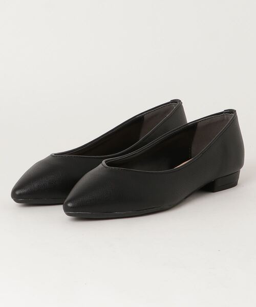 Fin/Vカットフラットシューズ