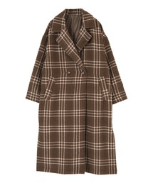 titivate | チェックダブルオーバーコート(チェスターコート)