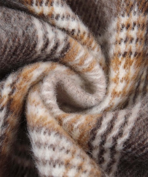 titivate（ティティベイト）の「ﾁｪｯｸﾀﾞﾌﾞﾙｵｰﾊﾞｰｺｰﾄ（チェスターコート・レディース・ベージュ/ブラウン/グレー/アイボリー・FREE）」の20枚目の写真