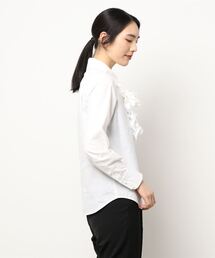 ネルフリルワイドブラウス M-L 【メール便対応可】 レディース