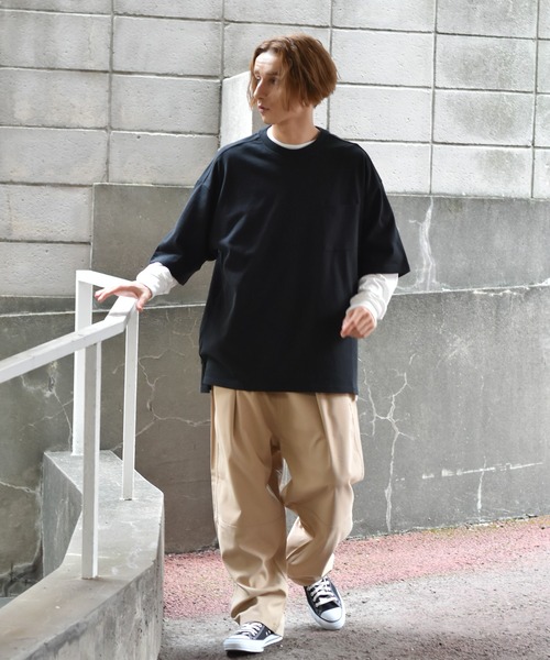 セール】ツイル/デニム切り替えバルーンパンツ（デニムパンツ