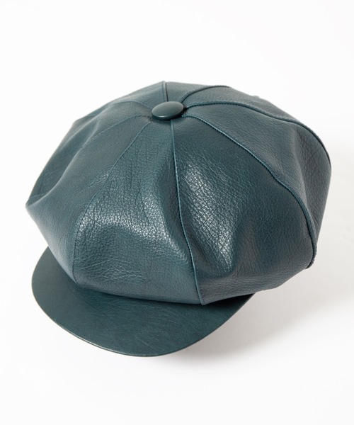 Retter（レッター）の「ヌメシュリンクキャス / Shrink Leather Cas（キャスケット・メンズ・グリーン・MEDIUM/LARGE）」の10枚目の写真