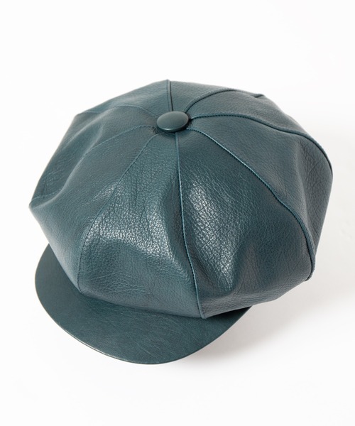 Retter（レッター）の「ヌメシュリンクキャス / Shrink Leather Cas（キャスケット・メンズ・グリーン・MEDIUM/LARGE）」の2枚目の写真