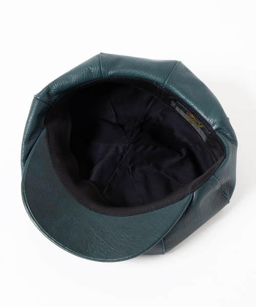 Retter（レッター）の「ヌメシュリンクキャス / Shrink Leather Cas（キャスケット・メンズ・グリーン・MEDIUM/LARGE）」の9枚目の写真
