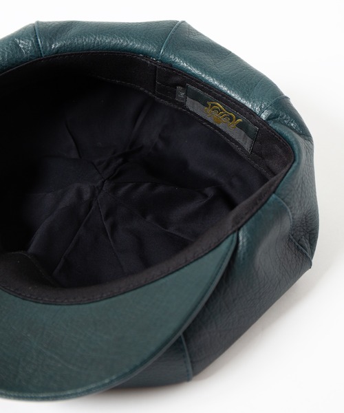 Retter（レッター）の「ヌメシュリンクキャス / Shrink Leather Cas（キャスケット・メンズ・グリーン・MEDIUM/LARGE）」の12枚目の写真