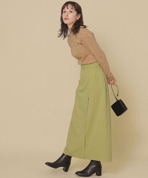 Ray BEAMS（レイビームス）の「Ray BEAMS / ライン ジャカード ハイネック ニット（ニット/セーター・レディース・ホワイト/ベージュ・ONE SIZE）」の10枚目の写真