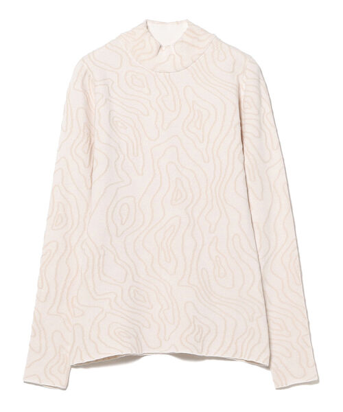 Ray BEAMS（レイビームス）の「Ray BEAMS / ライン ジャカード ハイネック ニット（ニット/セーター・レディース・ホワイト/ベージュ・ONE SIZE）」の11枚目の写真