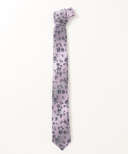 renoma(レノマ)の「*レノマ オム/renoma HOMMEシルク パネル柄 ナロータイ 7.0cm幅(ネクタイ・メンズ・ライトグレー/サックスブルー/ピンク/グレー系その他2・FREE)」の4枚目の写真