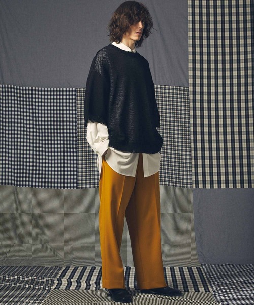 MAISON SPECIAL（メゾンスペシャル）の「《ユニセックスアイテム》シルキーリライムプライムオーバーシャツコート 【MAISON SPECIAL/メゾンスペシャル】（シャツ/ブラウス・メンズ・パープル/オフホワイト/ブルー/イエロー/グリーン/ブラック・1/2/0）」の19枚目の写真