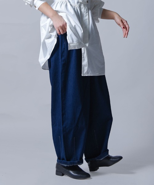 folka（フォルカ）の「【folka（フォルカ）】2022 S/S デニムサーカスパンツ（デニムパンツ・レディース・ワンウォッシュ/ブルー・M/L）」の12枚目の写真