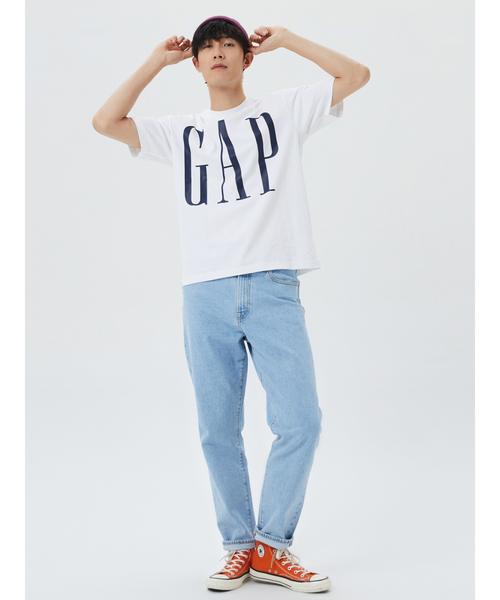 GAP（ギャップ）の「ウォッシュド ロー ジャージ GAPロゴ イージーTシャツ（Tシャツ/カットソー・メンズ・ホワイト/ピンク/パープル/ブルー/ネイビー/ブラウン・S/L/XL/M/XS）」の2枚目の写真