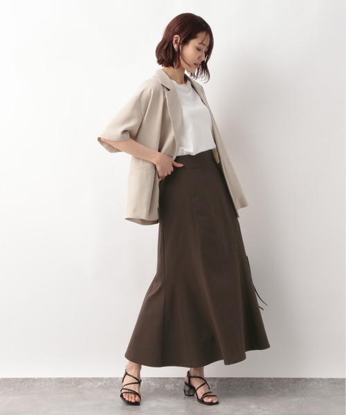 GLOBAL WORK（グローバルワーク）の「スゴラクマーメイドスカート/262026（スカート・レディース・ブルー系その他7/オフホワイト/ブラック/ダークグレー/ブラウン・LARGE/MEDIUM）」の15枚目の写真