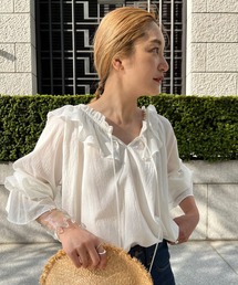 SHENERY | コットンボイルフリルブラウス(シャツ/ブラウス)