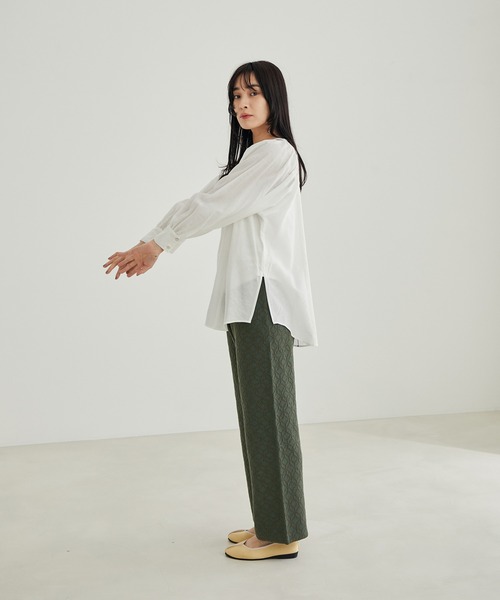 SALON adam et rope'（サロン アダム エ ロペ）の「ニットジャカードパンツ（その他パンツ・レディース・ベージュ/カーキ・FREE）」の10枚目の写真