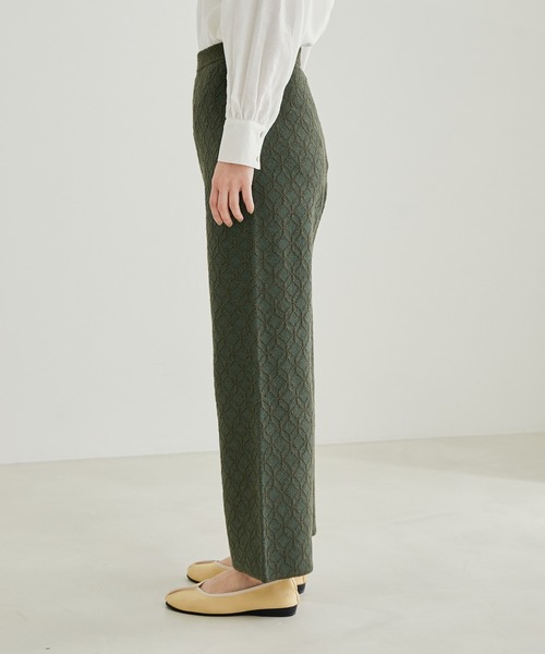 SALON adam et rope'（サロン アダム エ ロペ）の「ニットジャカードパンツ（その他パンツ・レディース・ベージュ/カーキ・FREE）」の11枚目の写真