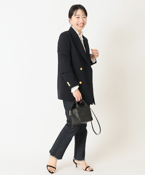 journal standard L'essage（ジャーナルスタンダードレサージュ）の「ヴィスポリオックスブレザージャケット◆（テーラードジャケット・レディース・ネイビー・FREE）」の20枚目の写真