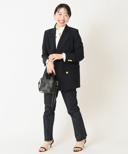 journal standard L'essage（ジャーナルスタンダードレサージュ）の「ヴィスポリオックスブレザージャケット◆（テーラードジャケット・レディース・ネイビー・FREE）」の21枚目の写真