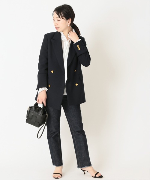 journal standard L'essage（ジャーナルスタンダードレサージュ）の「ヴィスポリオックスブレザージャケット◆（テーラードジャケット・レディース・ネイビー・FREE）」の4枚目の写真