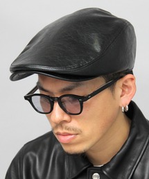 glabella | glabella / グラベラ / ヴィンテージライク フェイクレザー  ハンチング / ハンチング帽 / モナコハンチング(ハンチング/ベレー帽)